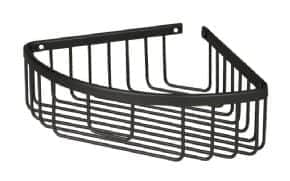 מדף פינתי לאמבטיה חד-קומתי אלומיניום שחור מט