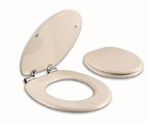 מושב אסלה טריקה שקטה עץ יצוק עם התקנה עילית פרגמון