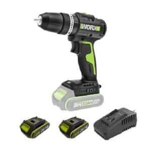 מקדחה 20V | שתי סוללות 2AH ומטען | WORX | WE213.9