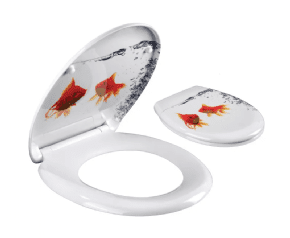 מושב אסלה טריקה שקטה התקנה עילית דגי זהב