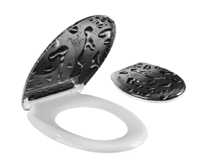 מושב אסלה טריקה שקטה התקנה עילית טיפות אפור