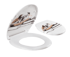 מושב אסלה טריקה שקטה התקנה עילית כלב