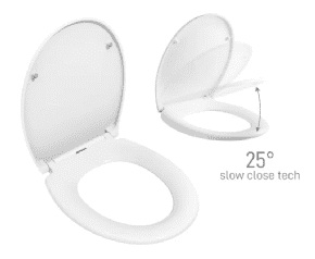 מושב אסלה טריקה שקטה התקנה עילית לבן Ultra