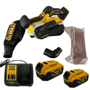 מלטשת סרט 20V | שתי סוללות 5HA ומטען | DeWALT | DCW220