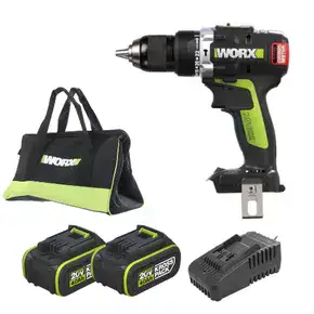 מקדחה 20V | שתי סוללות 4AH ומטען | WORX | WU1899