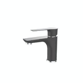 ברז פרח שחור/כרום נמוך B&W ALCA (כיור רחצה)