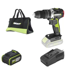 מקדחה 20V | סוללה 4AH ומטען  | WORX | WU369