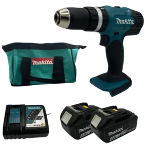 מקדחה 18V | שתי סוללות 4HA ומטען | Makita | DHP453