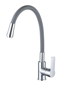 ברז פרח פיה גומי אפורה אקווילה