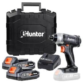 מברגת אימפקט נטענת 18V - סוללות 2X2.5Ah מטען 3A HUNTER