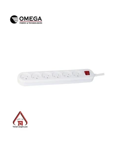 רב שקע כולל מפסק - 6 שקעים