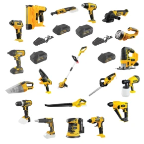 סט 19 כלים | שתי סוללות 2Ah שתי סוללות 4Ah ומטען כפול | GPT