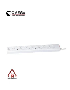 רב שקע כולל מפסק - 8 שקעים