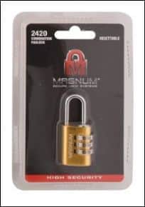 מנעול קומבינציה 20 ממ פליז MAGNUM