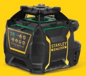 פלס לייזר ירוק 360 מעלות+ 2 קווים אנכיים ב-90 מעלות STANLEY