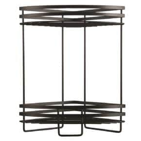 מדף פינתי דו-קומתי שחור