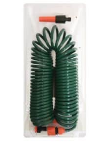 צינור השקיה+אקדח+מחברים 15 מ