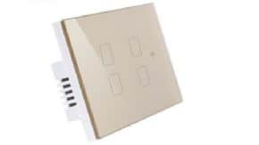 מפסק תאורה זהב 3 מתגים+מאסטר TOUCH WIFI