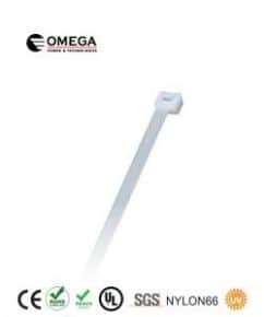 חבק (אזיקון) Nylon66 לבן 7.5X350 מקצועי OMEGA