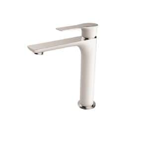 ברז פרח לבן/כרום בינוני B&W AIRONE (כיור רחצה)